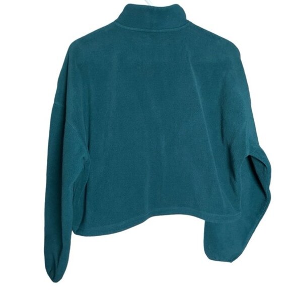 Fabletics XS Crop Sweaters Sweatshirts Cozy Winter Green Pocket Oversized Lounge - Picture 12 of 15
